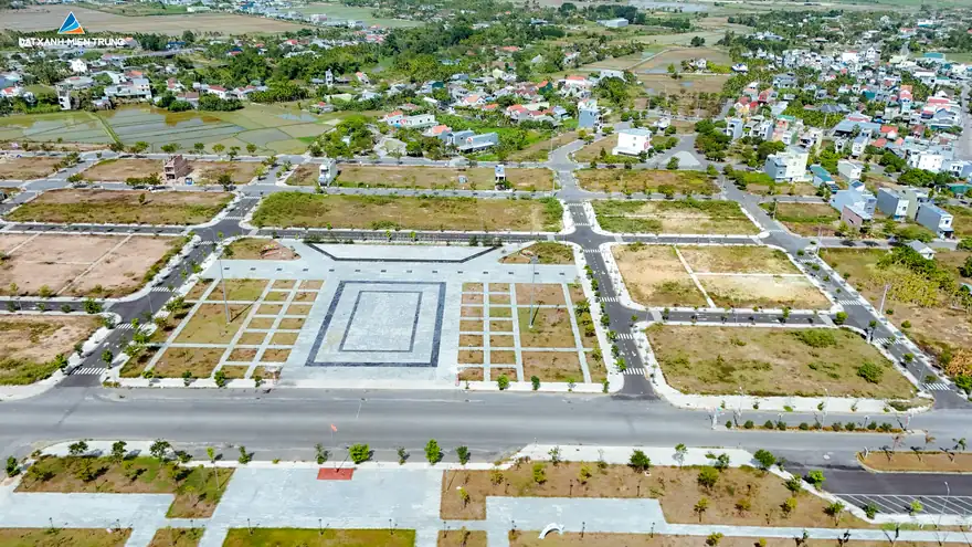 Mặt bằng phân lô nhìn từ trên cao