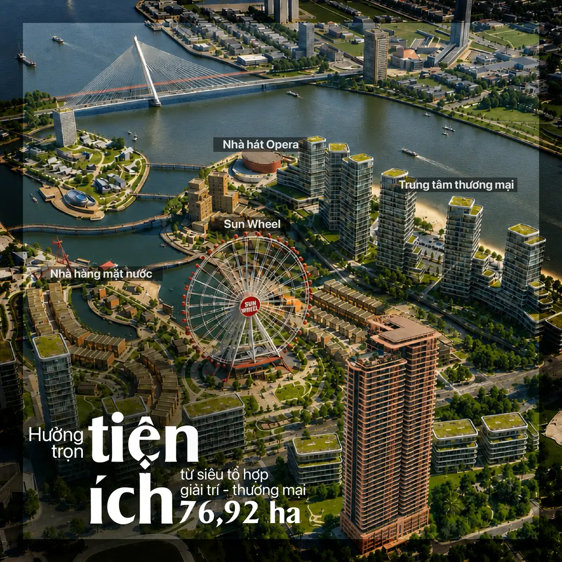 Peninsula Private Đà Nẵng bên tổ hợp giải trí — thương mại Đà Nẵng Downtown rộng 76,92 ha