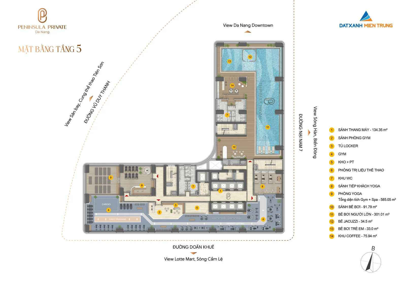 Mặt bằng tầng 5 Peninsula Private Đà Nẵng