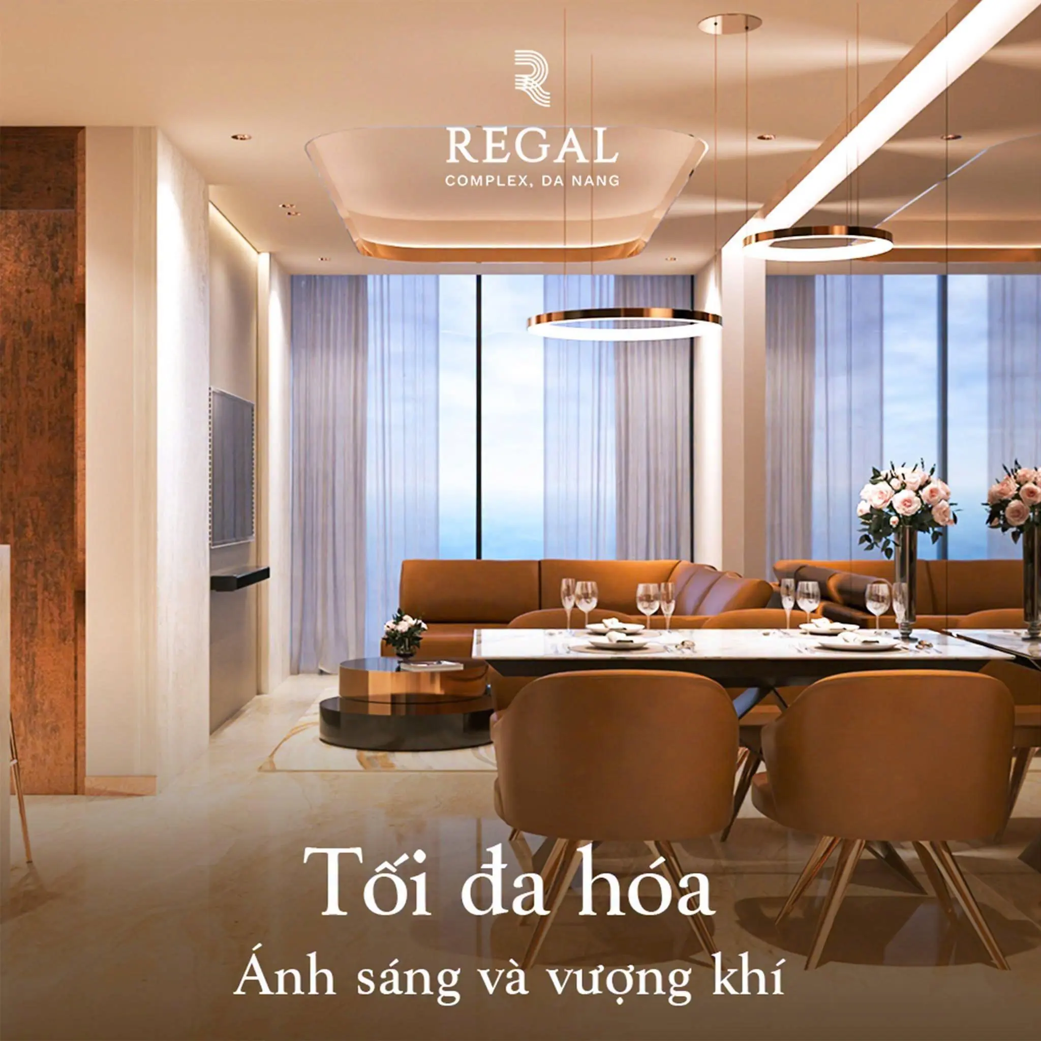 Phòng khách và phòng ăn đón ánh sáng tự nhiên