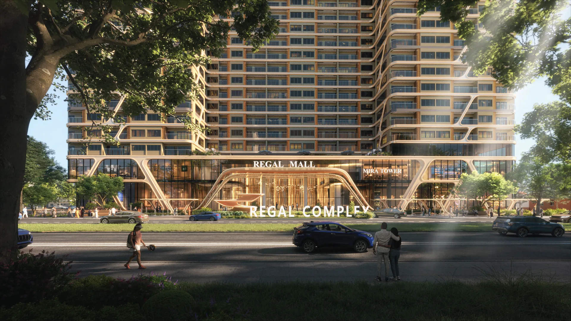 Mặt tiền tháp Mira và lối vào Regal Mall